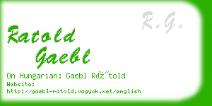 ratold gaebl business card